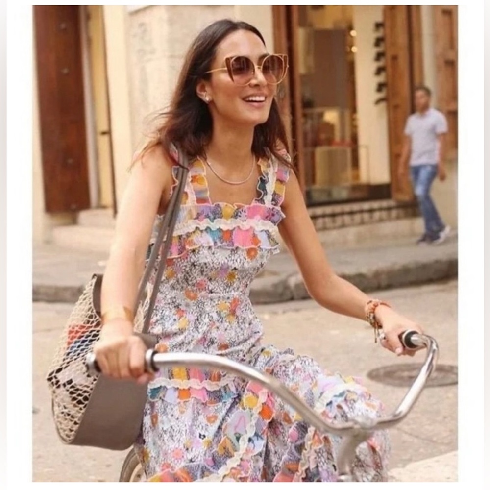 Celiab Java Dress In White Multi Size Xl - image 1